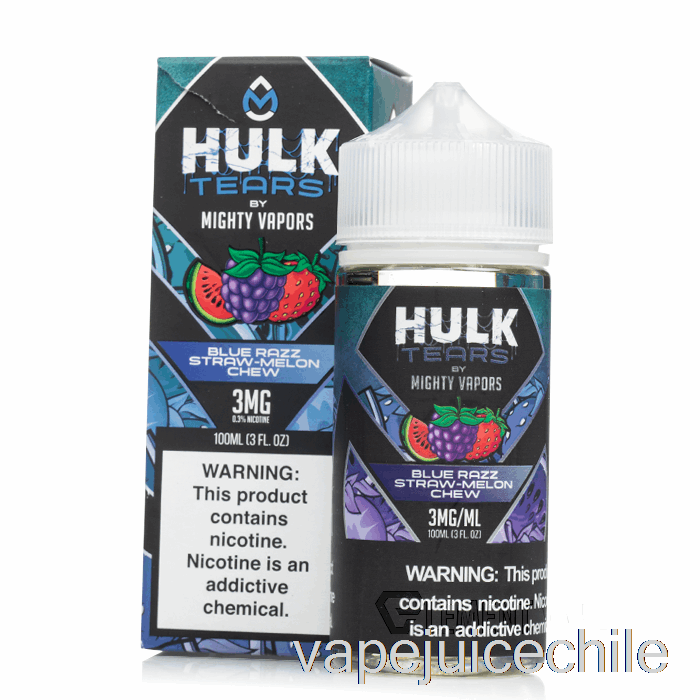 Vape Vhile Blue Razz Paja Melón Masticable - Lágrimas De Hulk - 100ml 0mg